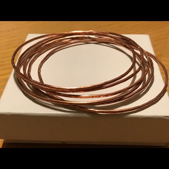 Stacking Copper Bangles - Picture 2 of 2